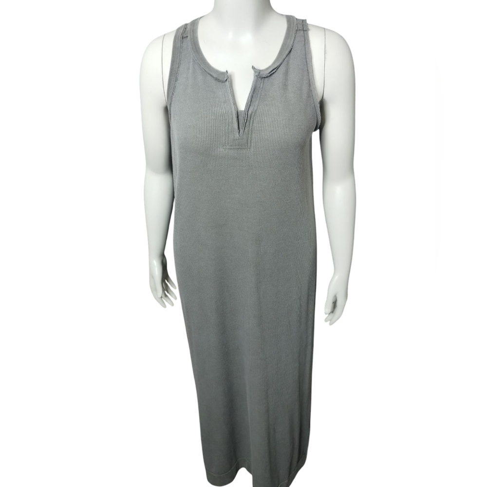 Daily Practice Anthropologie Womens Sz Large Waffle Knit Minimalist Maxi‎ Dress